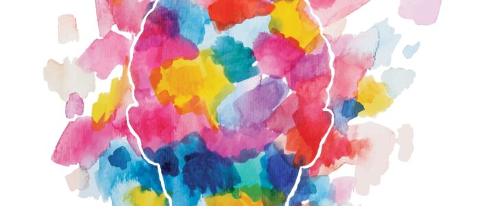 Colourful picture of someone's brain